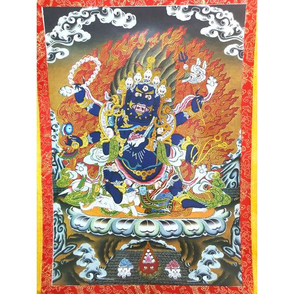 Tranh Thangka Hộ Pháp Mahakala_120x80cm